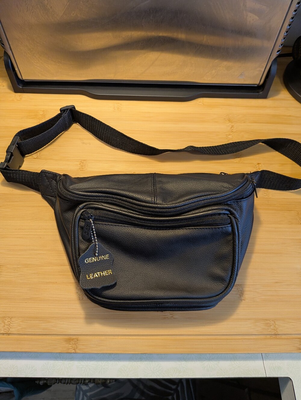 2/$20 A.P.C. Black Leather Waist Bag Fanny Pack